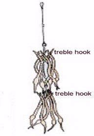  use two treble hooks full of worms to fish  for catfish in deep water